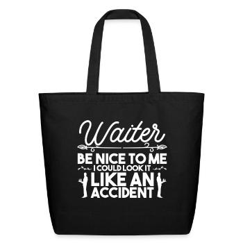 Bartender Tip Serve Waiter love - Eco-Friendly Cotton Tote - black - Front