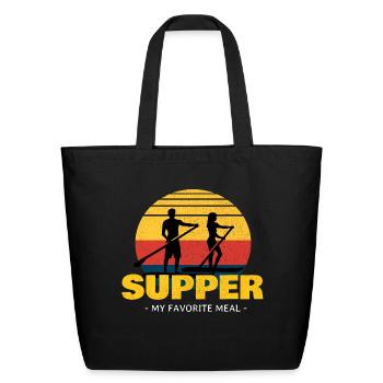 Supper My Favorite Meal - Eco-Friendly Cotton Tote - black - Front