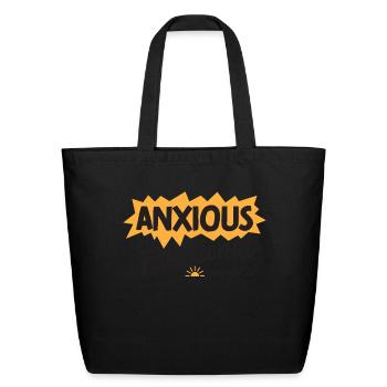 Anxious But Functional Sort Of - Eco-Friendly Cotton Tote - black - Front