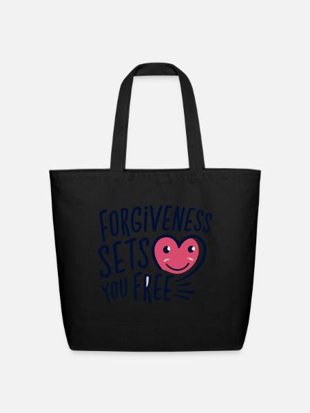 Forgiveness sets you free - Eco-Friendly Cotton Tote - black