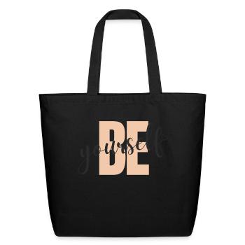 Be Yourself - Eco-Friendly Cotton Tote - black - Front