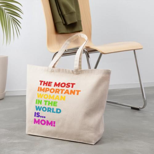 Mom: The Most Important Woman in the World - Eco-Friendly Cotton Tote