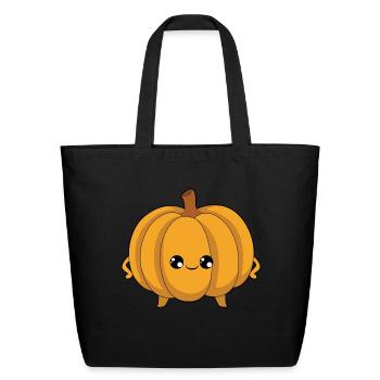 Pumpkin - Eco-Friendly Cotton Tote - black - Front