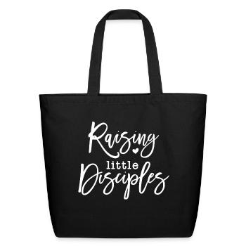 Raising Little Disciples - Eco-Friendly Cotton Tote - black - Front