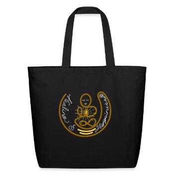 Healing and Happiness - Eco-Friendly Cotton Tote - black - Front