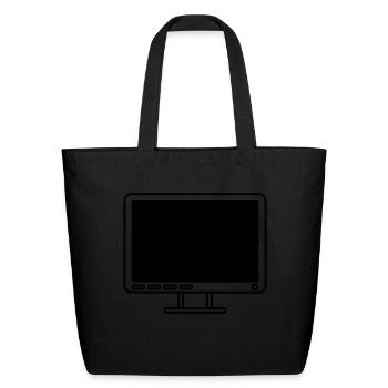 screen display computer icon - Eco-Friendly Cotton Tote - black - Front
