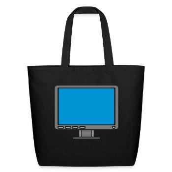 design screen display computer - Eco-Friendly Cotton Tote - black - Front