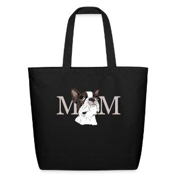 Dog aufkleber uni 02 Mum - Eco-Friendly Cotton Tote - black - Front