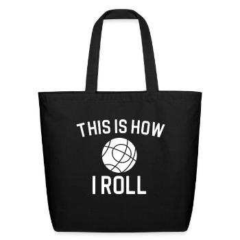 Funny Bocce Ball Bocce Ball - Eco-Friendly Cotton Tote - black - Front