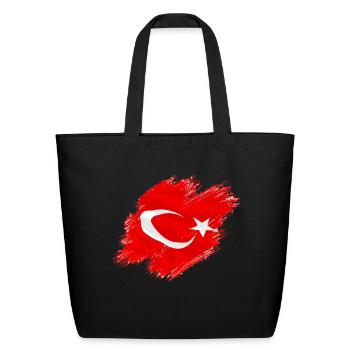 Map of Türkiye - Eco-Friendly Cotton Tote - black - Front