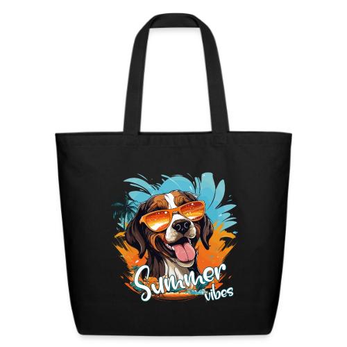 Funny Dog: Summer Vibes - Eco-Friendly Cotton Tote