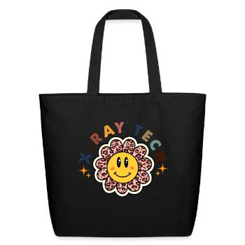 X ray Tech flower - Eco-Friendly Cotton Tote - black - Front