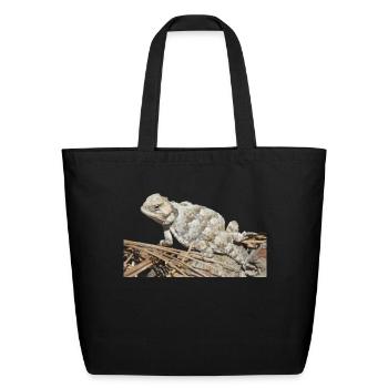 Horned Lizard - Eco-Friendly Cotton Tote - black - Front