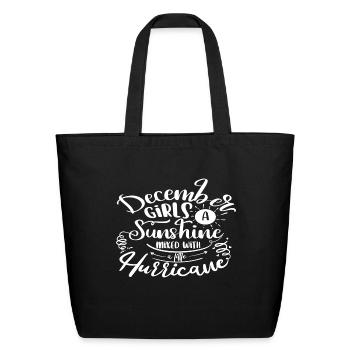 December Girls - Eco-Friendly Cotton Tote - black - Front