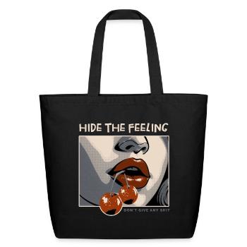 Cherry Lip Pop Art - Eco-Friendly Cotton Tote - black - Front