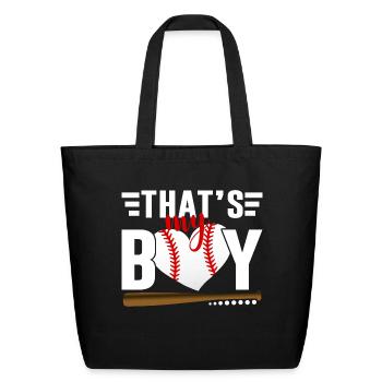 That's Boy - Eco-Friendly Cotton Tote - black - Front