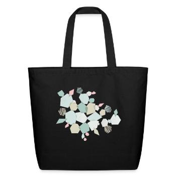 Abstract Cactus - Eco-Friendly Cotton Tote - black - Front