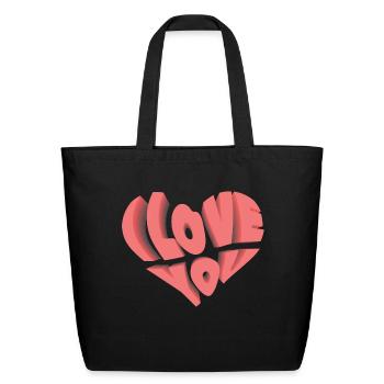 Cut out stiker - Eco-Friendly Cotton Tote - black - Front