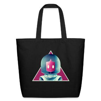 Strange Kawaii Knight - Eco-Friendly Cotton Tote - black - Front