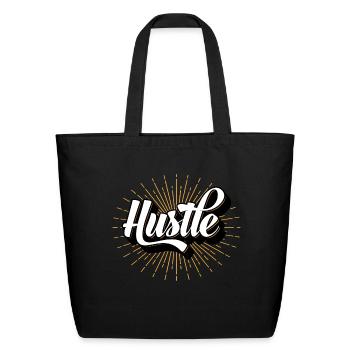 Vintage Hustle - Eco-Friendly Cotton Tote - black - Front