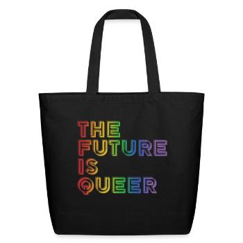 The Future Is Queer - Eco-Friendly Cotton Tote - black - Front