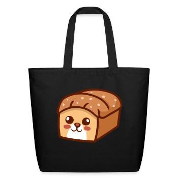 Bread Loaf Cat - Eco-Friendly Cotton Tote - black - Front