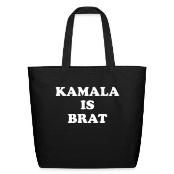 Kamala is Brat Kamala is Brat 2024 Tees Kamala is - Eco-Friendly Cotton Tote - black - Front