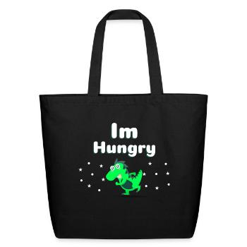 Im Hungry - Eco-Friendly Cotton Tote - black - Front