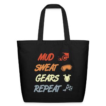 Motocross Routine - Eco-Friendly Cotton Tote - black - Front