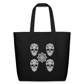 Skull Skull - Eco-Friendly Cotton Tote - black - Front