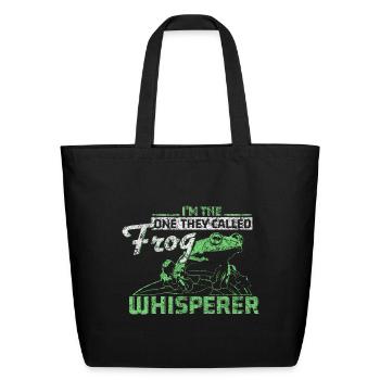 Frog Pet - Eco-Friendly Cotton Tote - black - Front