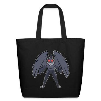 Mothman Mythical Creatures Folklore Cryptid - Eco-Friendly Cotton Tote - black - Front
