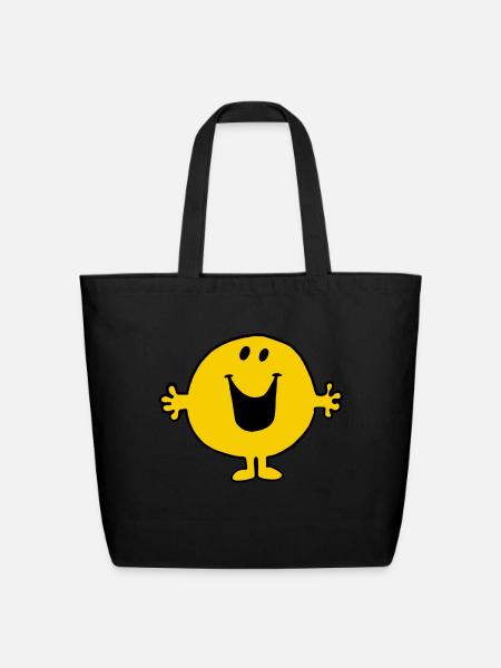 Mr Happy - Eco-Friendly Cotton Tote - black