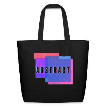 Abstract - Eco-Friendly Cotton Tote - black - Front