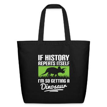 Prehistoric Times Triceratops Carnivores - Eco-Friendly Cotton Tote - black - Front