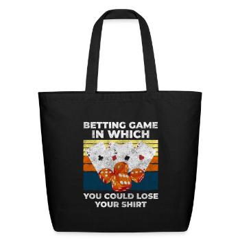 Casino Win Hold'Em All In - Eco-Friendly Cotton Tote - black - Front