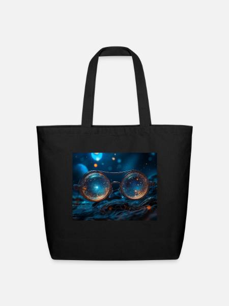 Universe in the sky - Eco-Friendly Cotton Tote - black