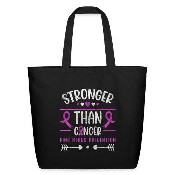 Chemo Cancer Screening Fighter - Eco-Friendly Cotton Tote - black - Front