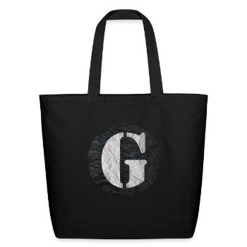 G letter. - Eco-Friendly Cotton Tote - black - Front