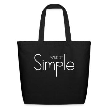 Make It Simple - Eco-Friendly Cotton Tote - black - Front
