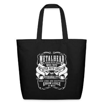 Metal Guitarist Music Taste Hard Rock - Eco-Friendly Cotton Tote - black - Front