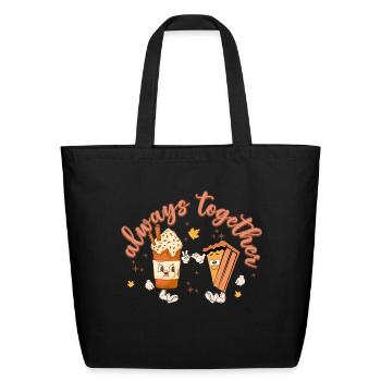 Always together - Eco-Friendly Cotton Tote - black - Front