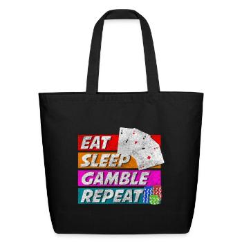 Card Game Casino Win - Eco-Friendly Cotton Tote - black - Front