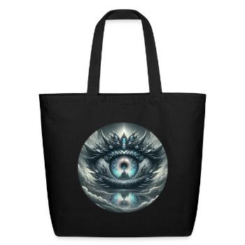 The Guardian s Watchful Eye - Eco-Friendly Cotton Tote - black - Front