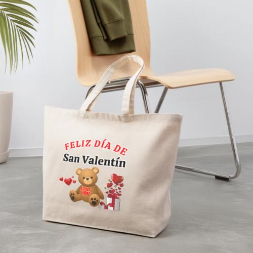 Valentine's Day Celebration Bears Love Hearts. - Eco-Friendly Cotton Tote