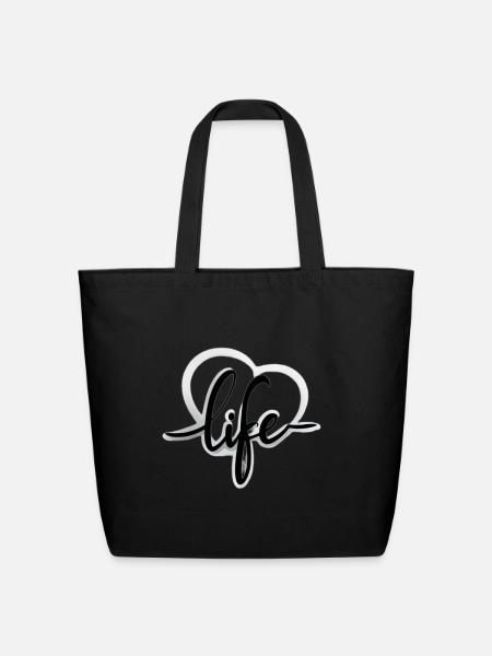 love your life - Eco-Friendly Cotton Tote - black