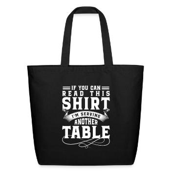 Waiter Pub Drink - Eco-Friendly Cotton Tote - black - Front