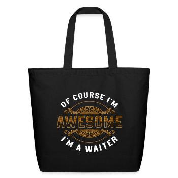 Waiter Profession Gastro Reservation - Eco-Friendly Cotton Tote - black - Front