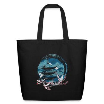 Orient Samurai Asian Rising Sun - Eco-Friendly Cotton Tote - black - Front