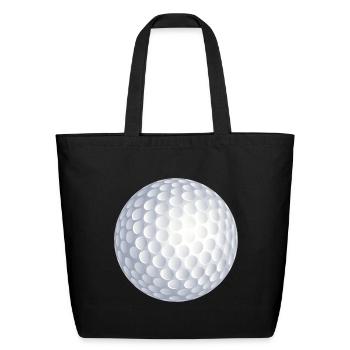 golf ball - Eco-Friendly Cotton Tote - black - Front